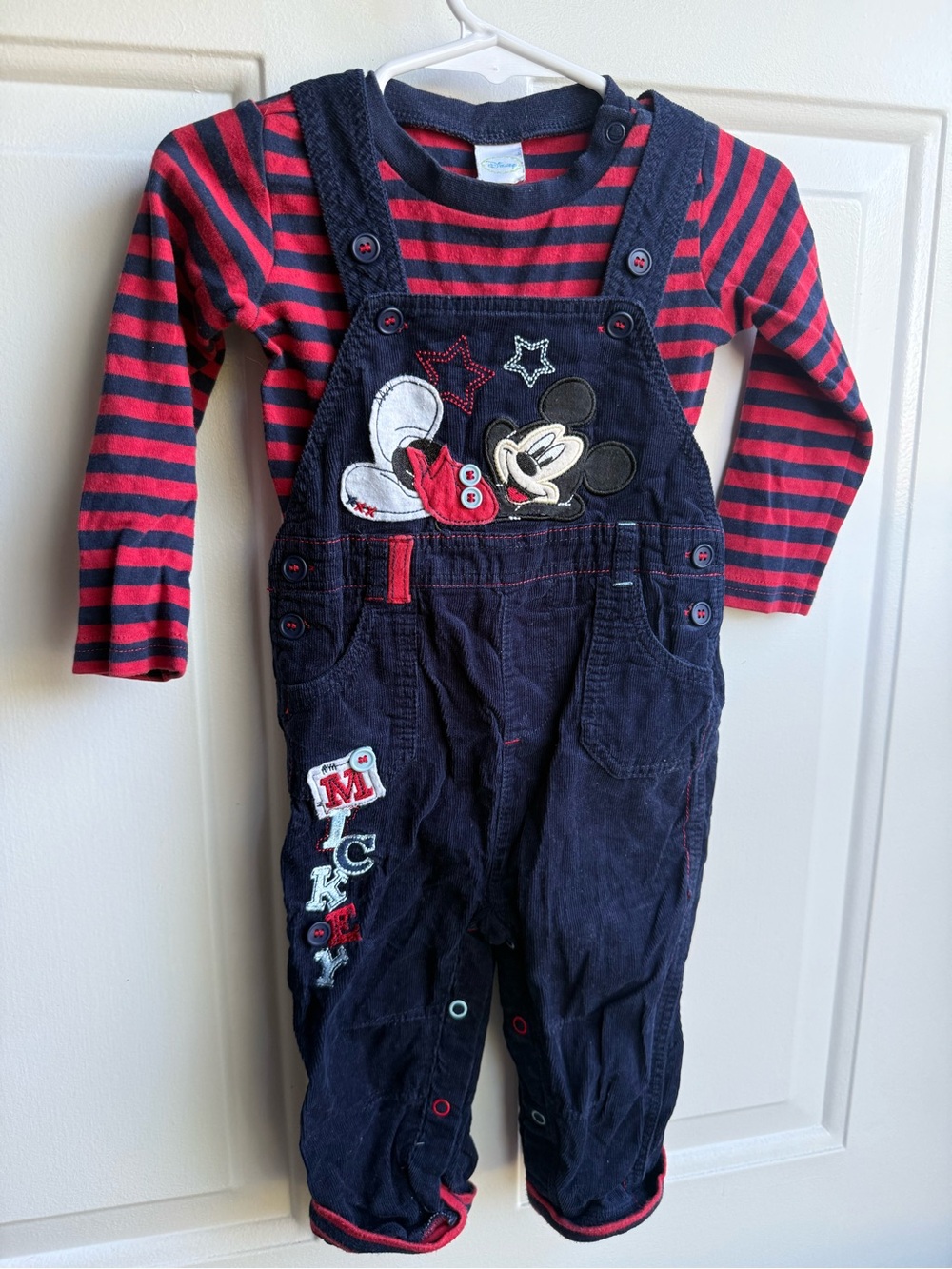 Vintage Disney Mickey Mouse overalls size 9-12 m